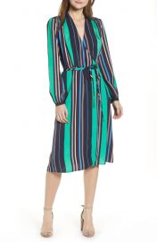 Chelsea28 Long Sleeve Midi Wrap Dress   Nordstrom at Nordstrom